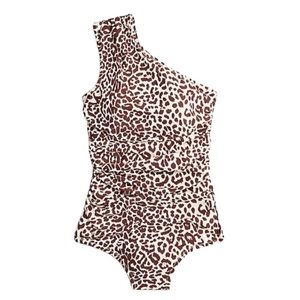 J. Crew Brown and Cream Leopard Print One Piece